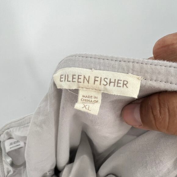 Eileen Fisher Linen Gauzy Gray Midi Skirt Women's XL Lagen Look Lightweight - Picture 5 of 6